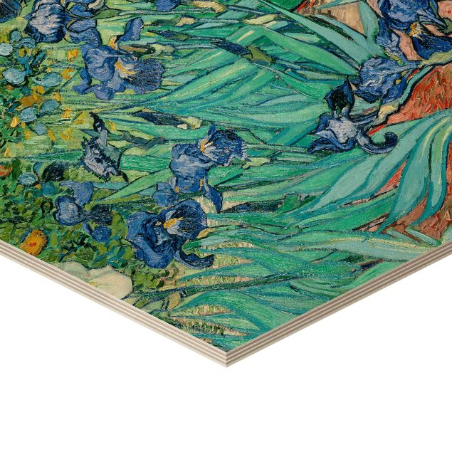 Cuadros de madera flores Vincent Van Gogh - Iris