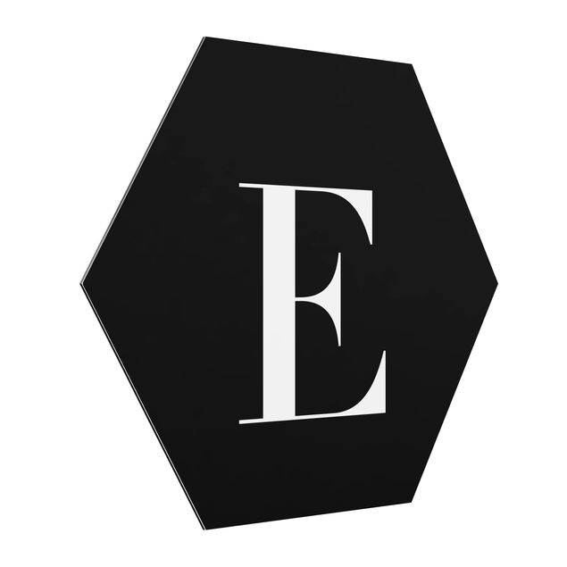 Cuadros modernos Letter Serif Black E