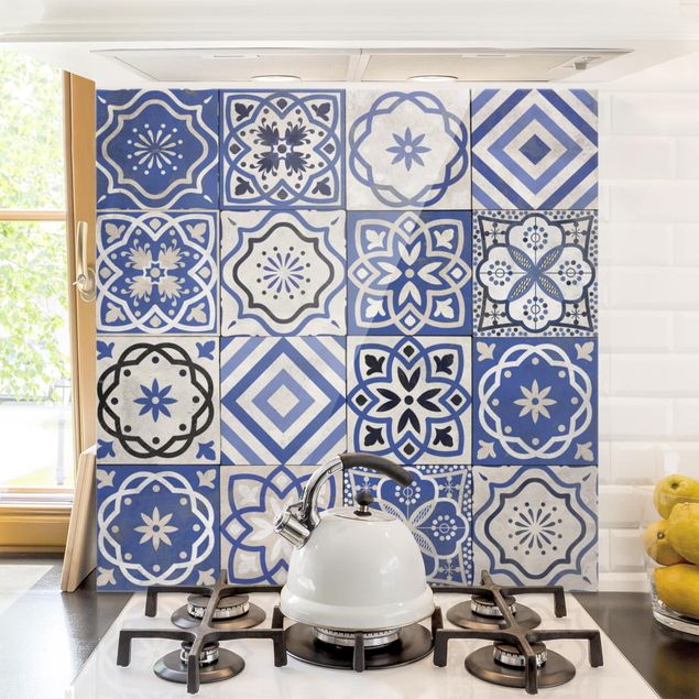 Decoración de cocinas Mediterranean Tile Pattern