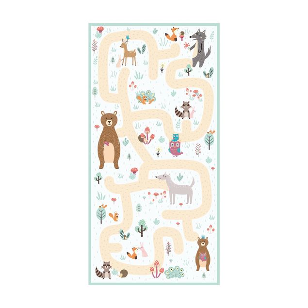 Alfombras modernas Playoom Mat Forest Animals - Friends On A Forest Path