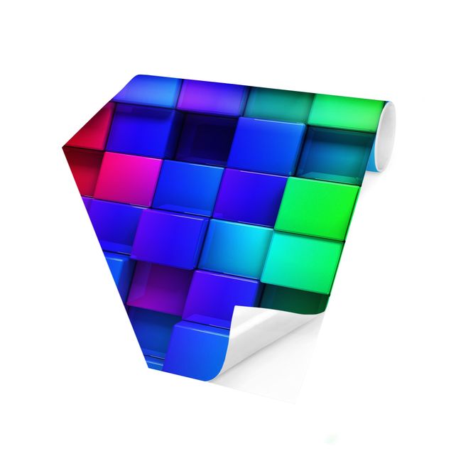 Papel pintado con patrones 3D Cubes