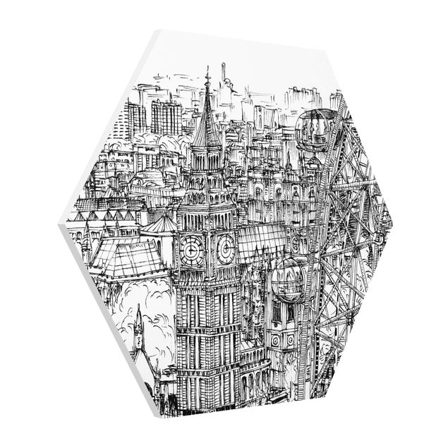 Cuadros decorativos modernos City Study - London Eye