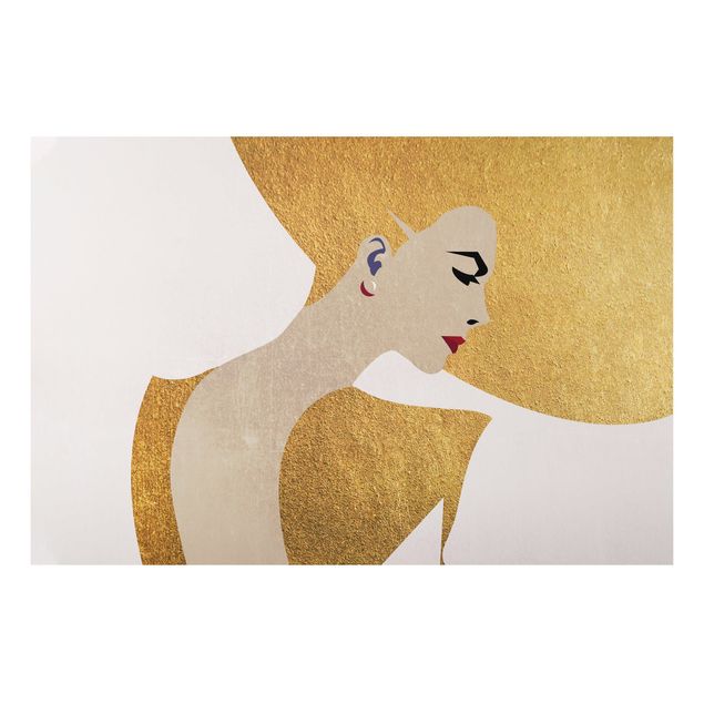 Láminas de cuadros famosos Lady With Hat Golden