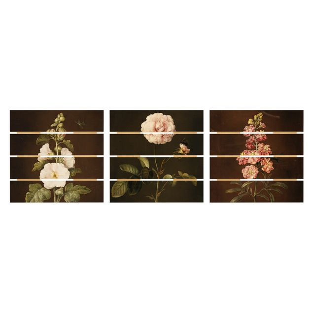 Cuadros de madera flores Barbara Regina Dietzsch - Roses And Levkkoje
