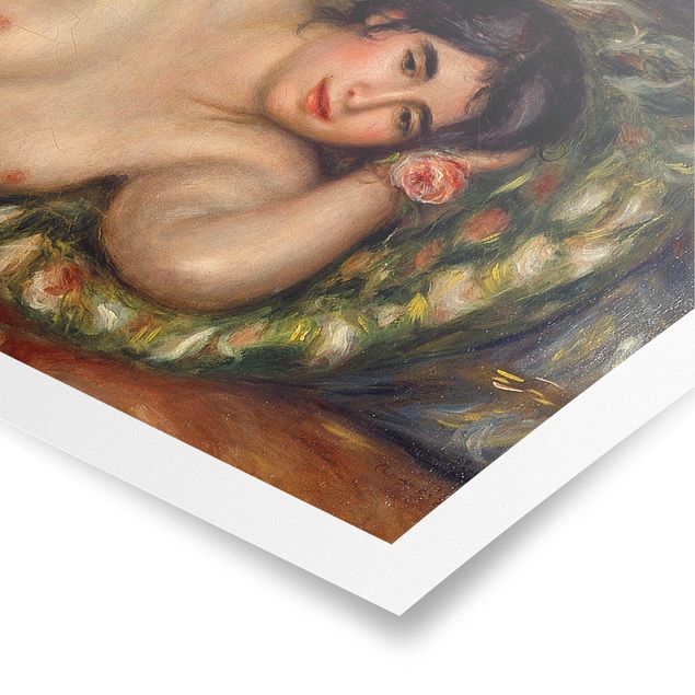 Póster de cuadros famosos Auguste Renoir - Lying female Nude (Gabrielle)