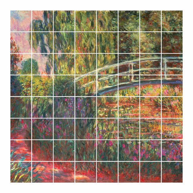 Adhesivos para azulejos Claude Monet - Japanese Bridge In The Garden Of Giverny