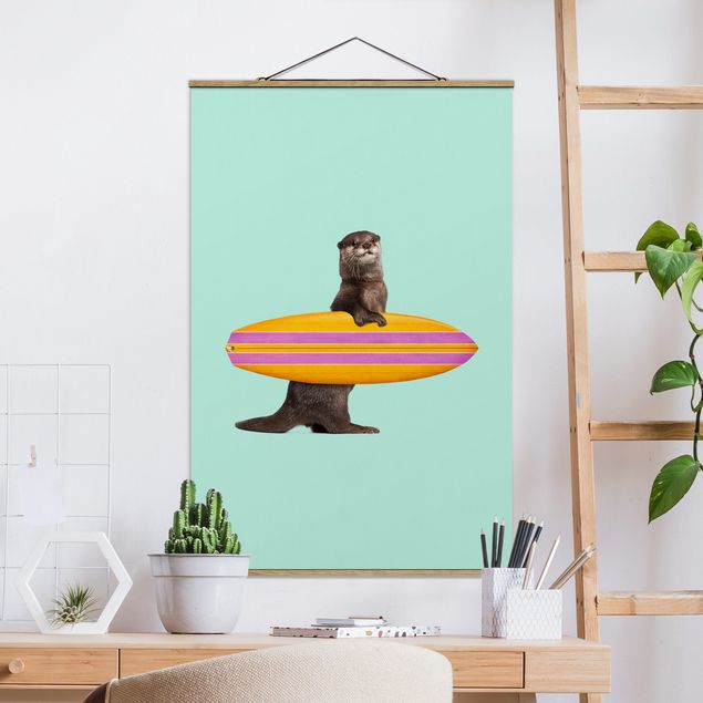 Decoración cocina Otter With Surfboard