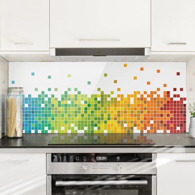 Decoración de cocinas Pixel Rainbow