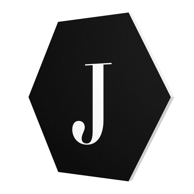 Cuadros modernos Letter Serif Black J