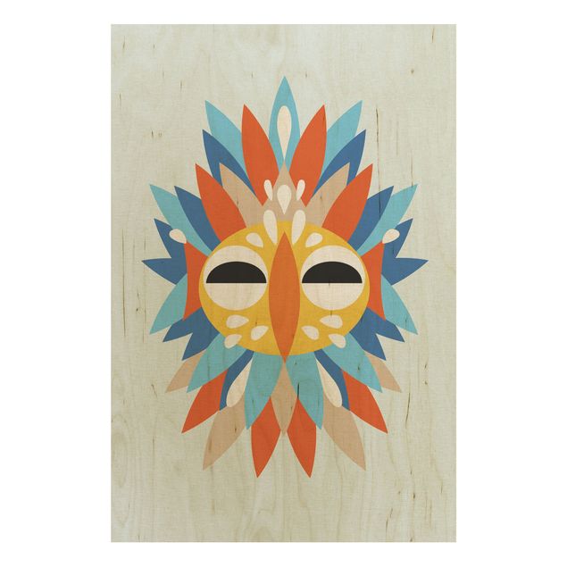 Cuadros Muah Collage Ethnic Mask - Parrot