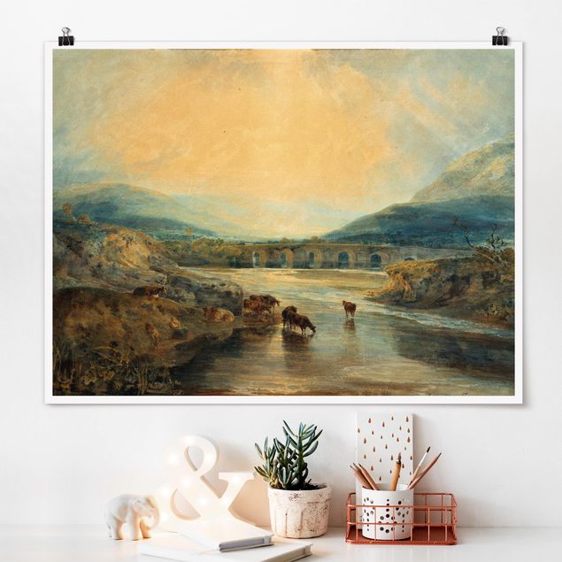 Decoración de cocinas William Turner - Abergavenny Bridge, Monmouthshire: Clearing Up After A Showery Day