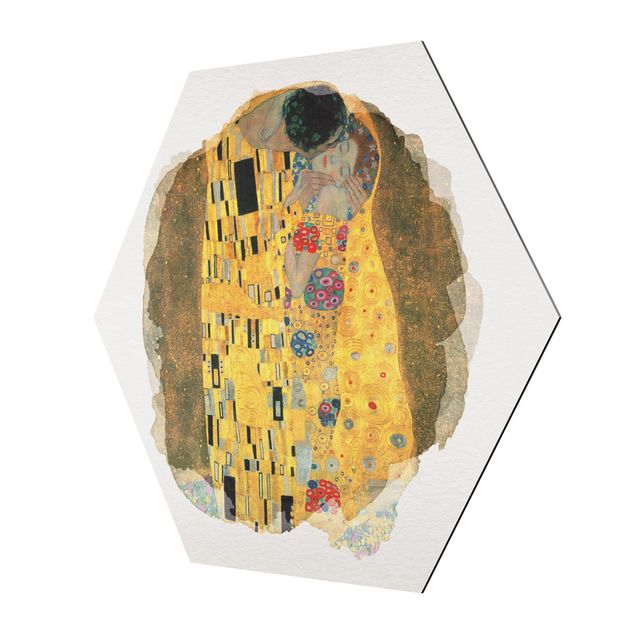 Cuadro retratos WaterColours - Gustav Klimt - The Kiss