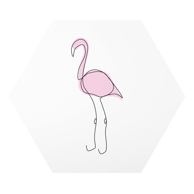 Cuadros decorativos Flamingo Line Art