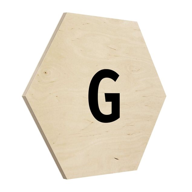 Cuadros hexagonales Letter G White