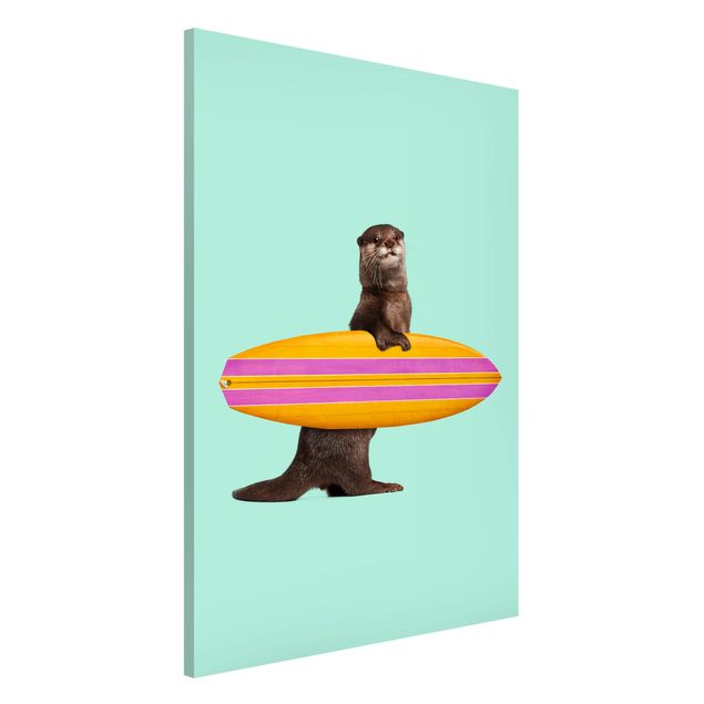Decoración habitación infantil Otter With Surfboard