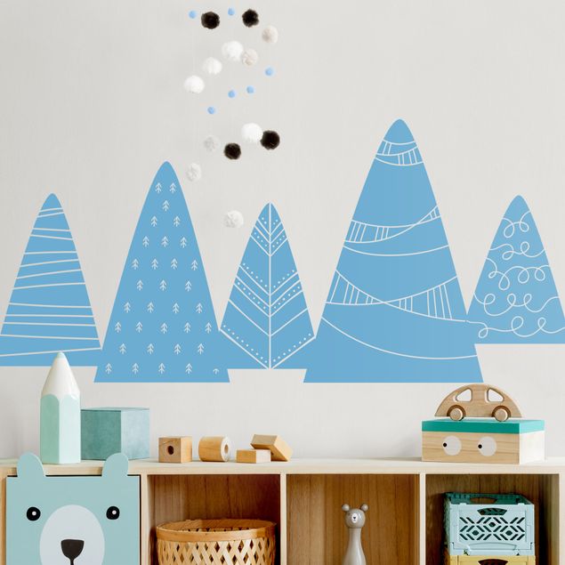 Decoración infantil pared Mountains With Pattern