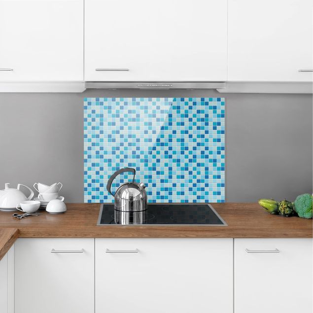 Panel antisalpicaduras cocina patrones Mosaic Tiles Meeresrauschen