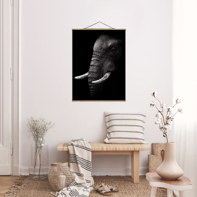 Cuadros de elefantes Dark Elephant Portrait