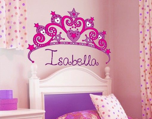 Decoración habitación infantil No.RY21 Customised text Princess Crown