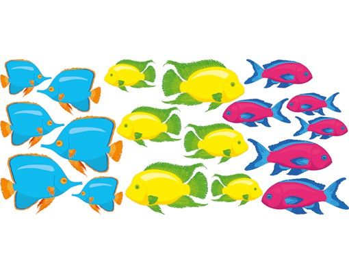 Vinilos de animales No.RY29 Shoal Of Colourful Fish