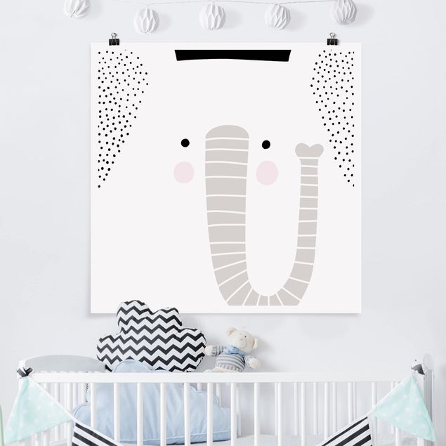Decoración habitacion bebé Zoo With Patterns - Elephant