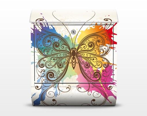 Buzón exterior Watercolour Butterfly