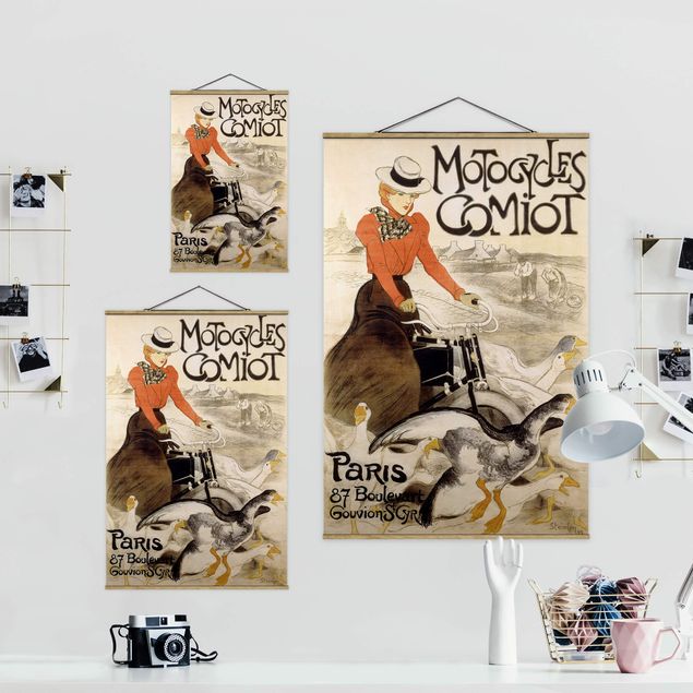 Cuadros retratos Théophile Steinlen - Poster For Motor Comiot