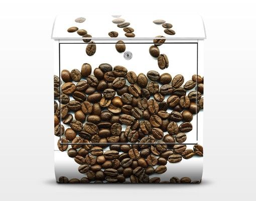 Buzón exterior blanco Coffee Beans Cup