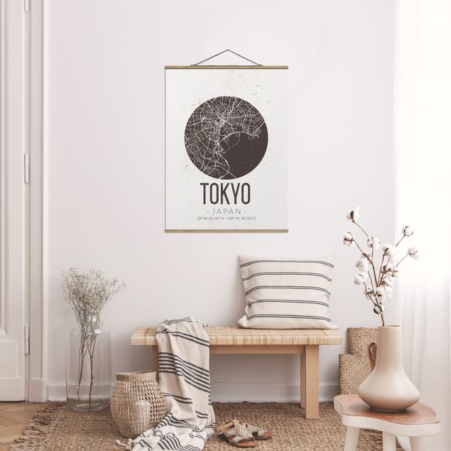 Cuadros Tokio Tokyo City Map - Retro