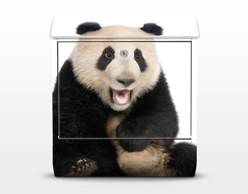 Buzón negro Laughing Panda