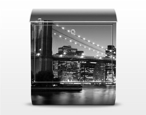 Buzón gris antracita Brooklyn Bridge in New York II