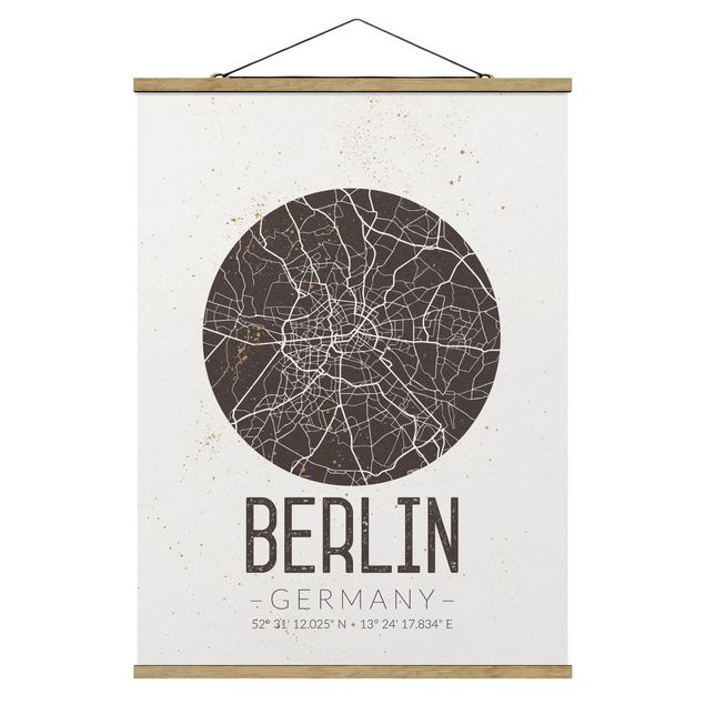 Cuadro mapa del mundo City Map Berlin - Retro