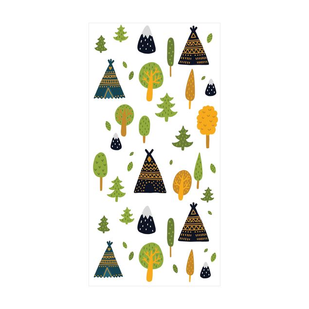 Alfombra bosque Tipi In The Woods With Mountaintops