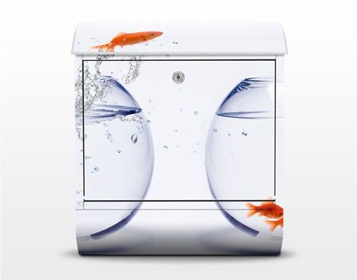 Buzón blanco Flying Goldfish