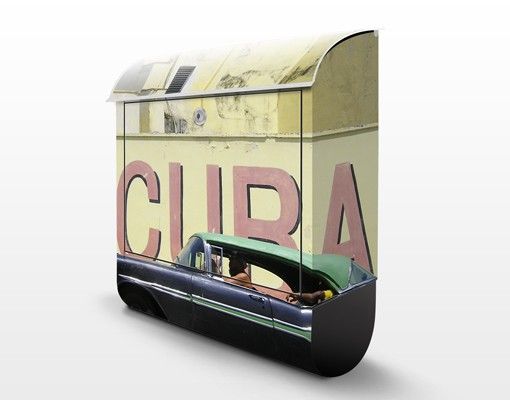 Briefkasten mit Zeitungsfach - Show me Cuba - Wandbriefkasten