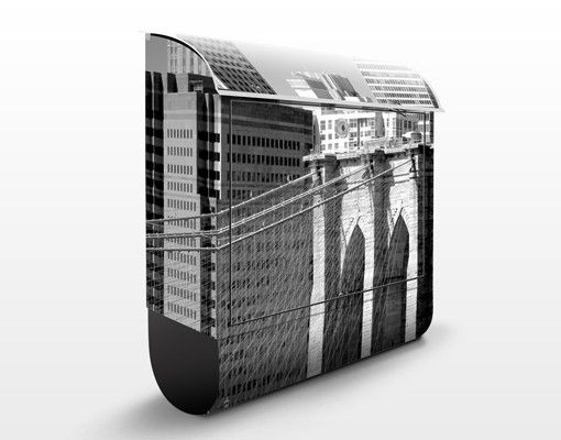 Buzón blanco y negro New York Landmark II