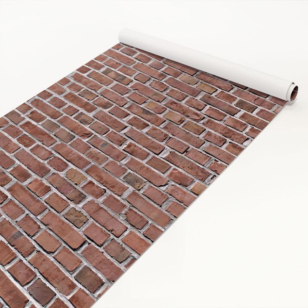 Láminas adhesivas patrones Brick Tiles Red