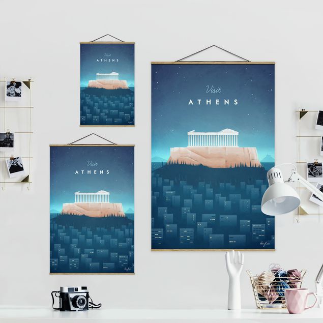 Cuadros Henry Rivers Travel Poster - Athens