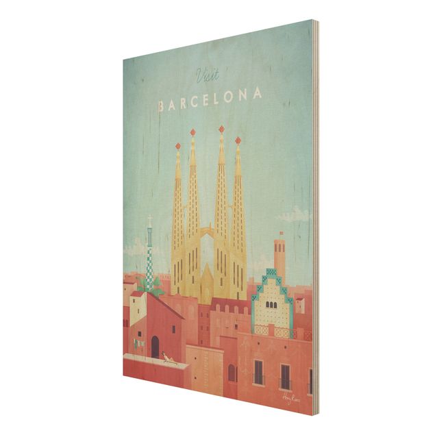 Cuadros Henry Rivers Travel Poster - Barcelona
