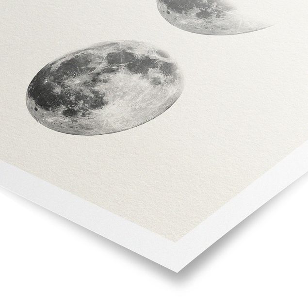 Cuadro gris Three Moons