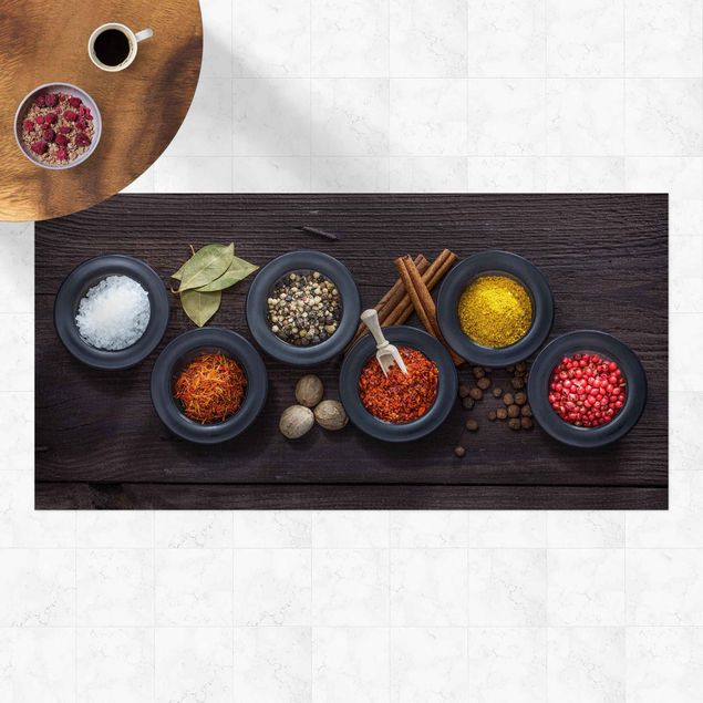 Alfombras para exterior Black Bowls with Spices