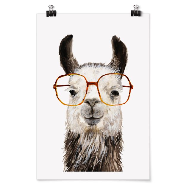 Cuadros modernos y elegantes Hip Lama With Glasses IV