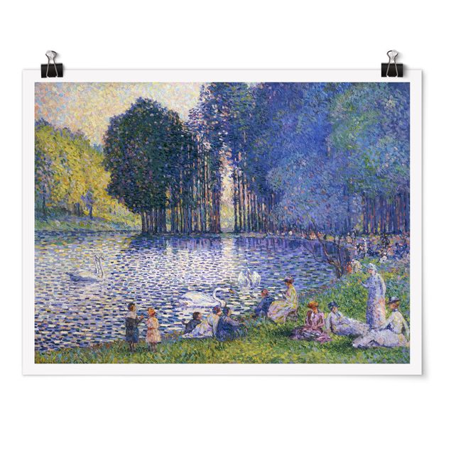 Láminas cuadros famosos Henri Edmond Cross - The Lake In The Bois De Boulogne