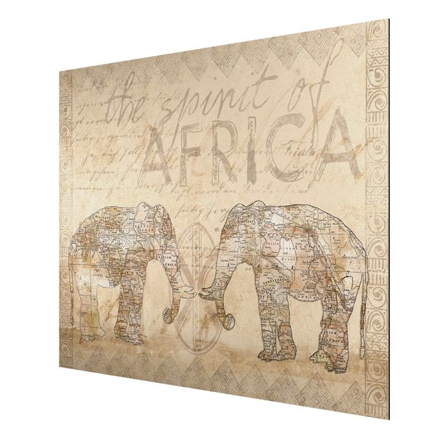 Cuadros mapamundi Vintage Collage - Spirit Of Africa