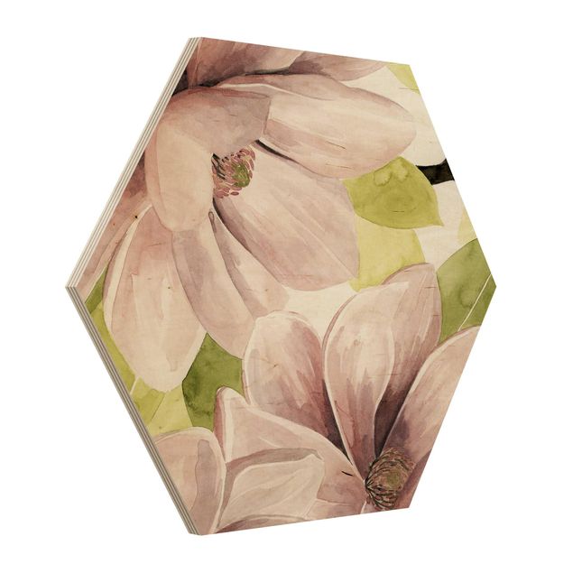 cuadro hexagonal Magnolia Blushing II