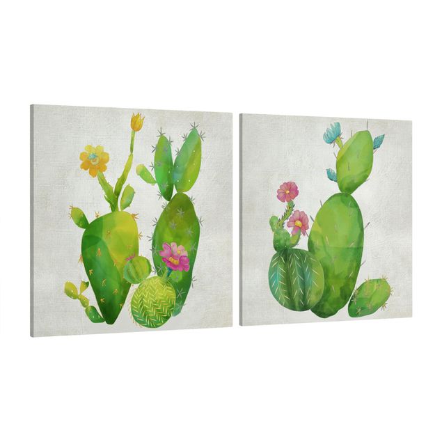 Cuadros flores Cactus Family Set I