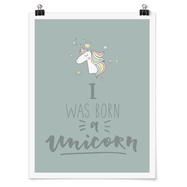 Cuadros frases I Was Born A Unicorn