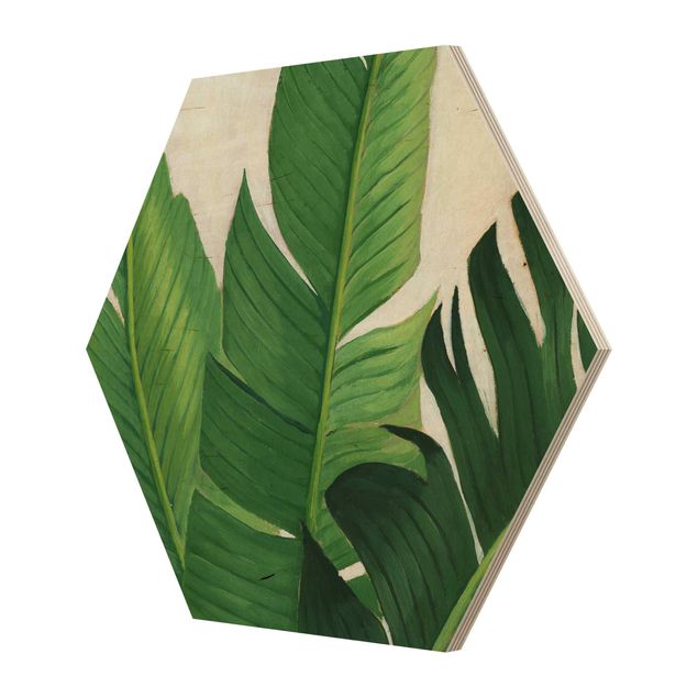 Hexagon Bild Holz - Lieblingspflanzen - Banane