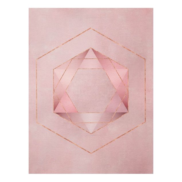 Cuadros famosos Geometry In Pink And Gold I