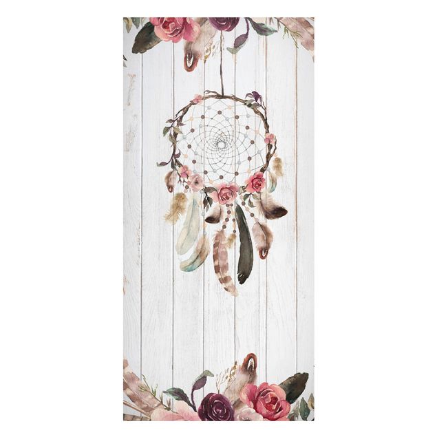 Tableros magnéticos efecto madera Dream Catcher Feathers Wood Look White